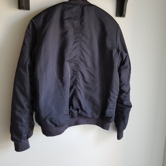 🧥H&M NAVY BLUE BOMBER JACKET - Picture 8 of 8